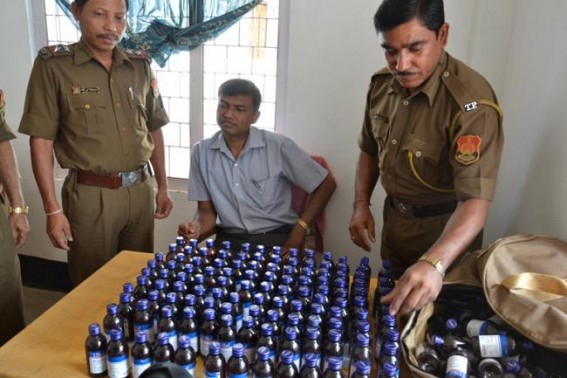 GRP seized big consignment of 1000 bottles Eskuf syrup